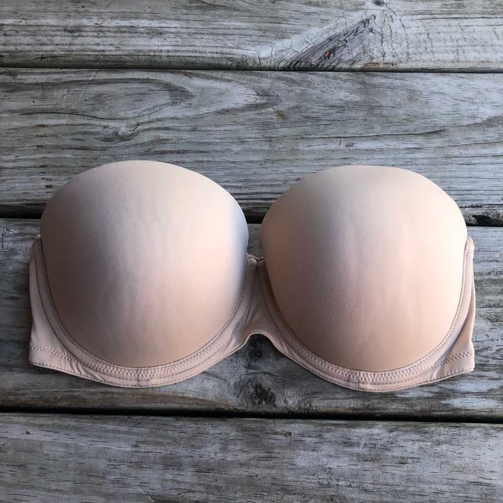 PINK Victoria’s Secret Nude Strapless Bra